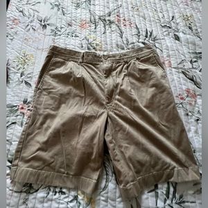 khaki men’s shorts. Size 36 pleated front